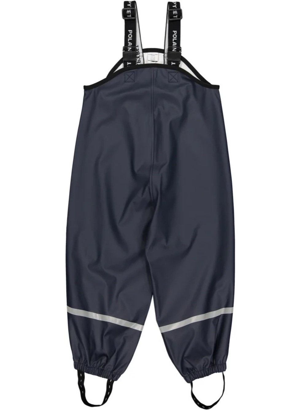 Polarn O. Pyret Navy & Black Logo Strap Rain Pants